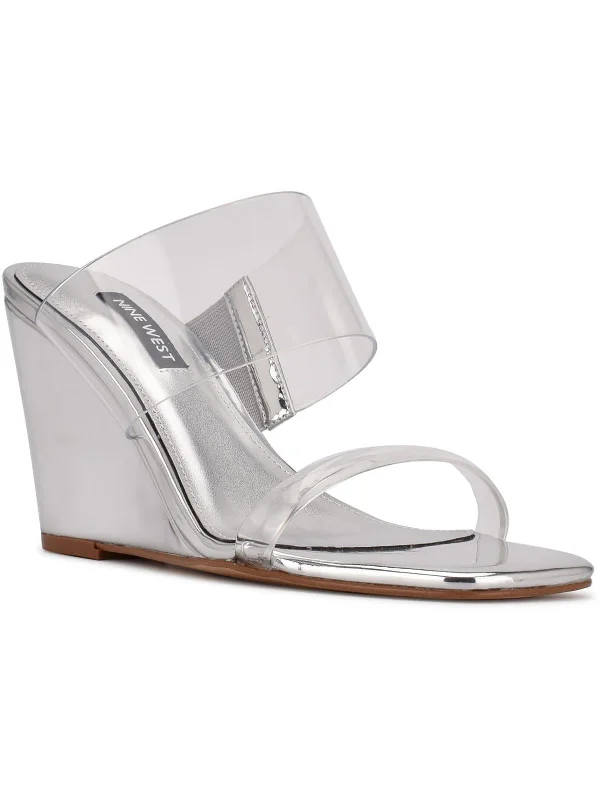 Nats Womens Strappy Wedge Heels Aesthetic  