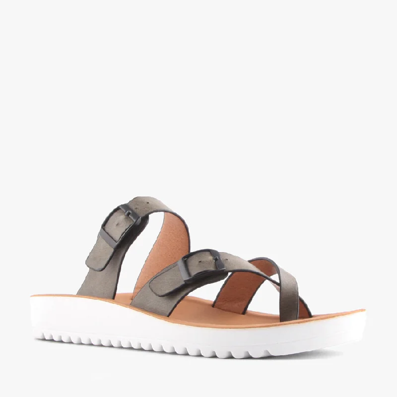 NIN KHAKI Business Monk Strap Style  