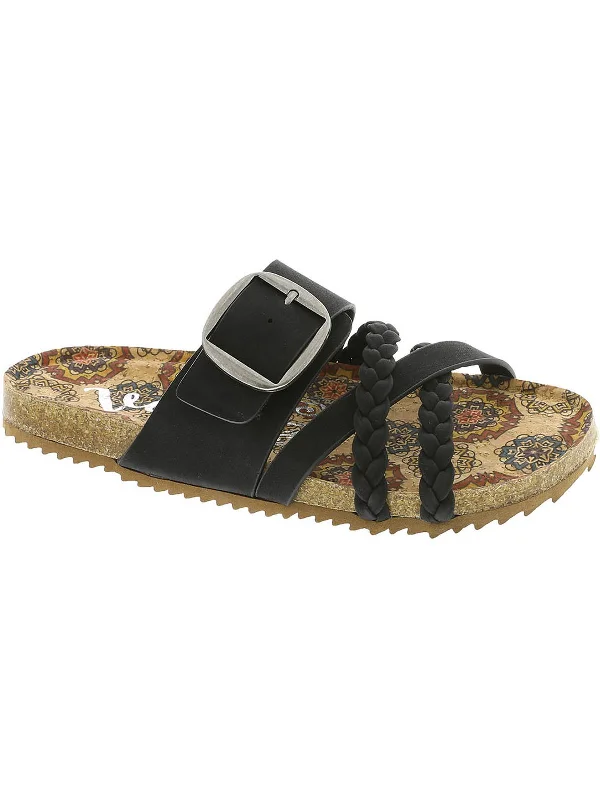 NORA 2 Womens Faux Leather Round toe Strappy Sandals Camouflage Print Boot Style  