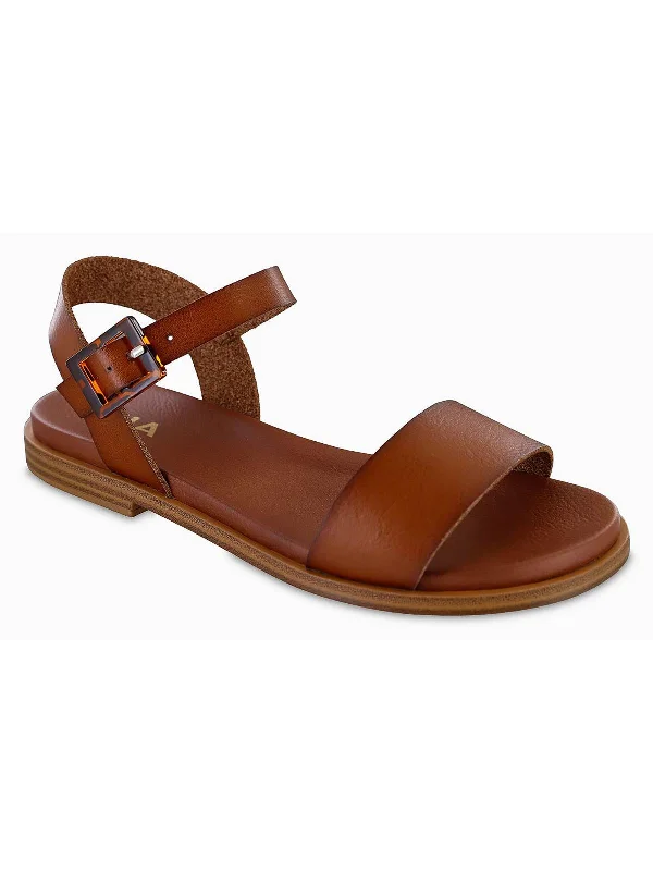 Peyton Womens Faux Leather Adjustable Slingback Sandals Slide Sandal Beach Style  