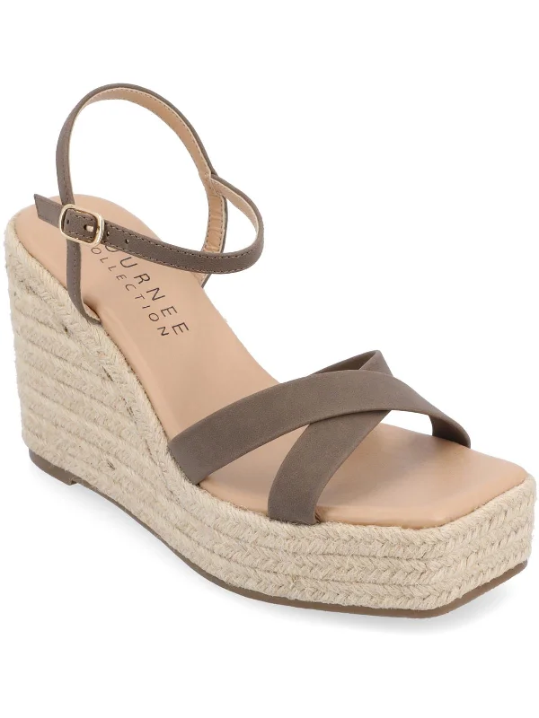 Raniya Womens Wedge Platform Espadrilles Suede Desert Boot 
