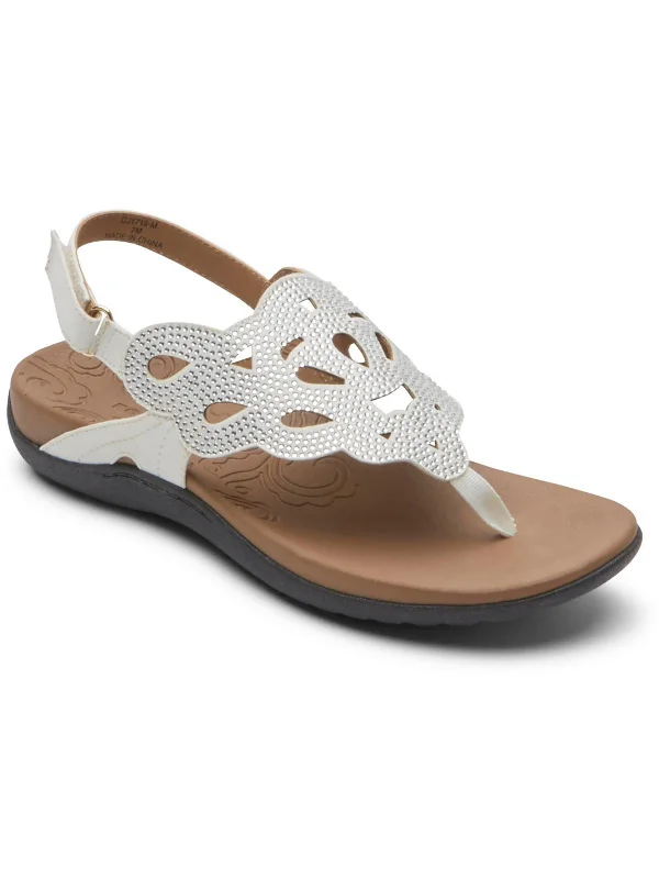 Ridge Sling Womens Sling Back Thong Thong Sandals Upcycled Shoe Look  