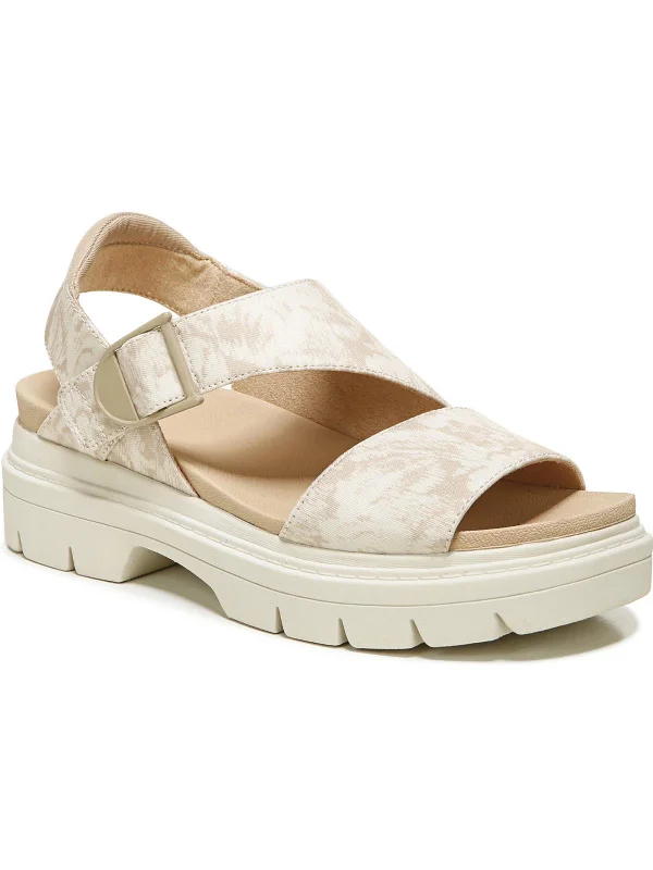 Take Off Womens Faux Leather Buckle Slingback Sandals Art Deco - Inspired Shoe Look  