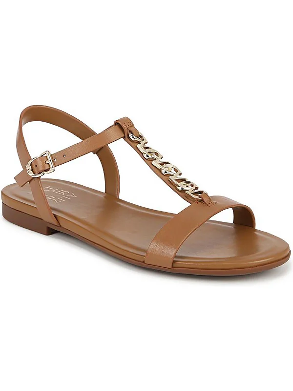 Teach Womens Adjustable Flat Ankle Strap Ivy League Loafer Look 