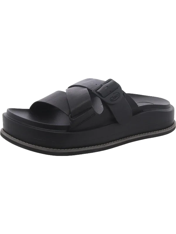 Townes Womens Leather Slip-On Slide Sandals Hip - Hop Sneaker Style  