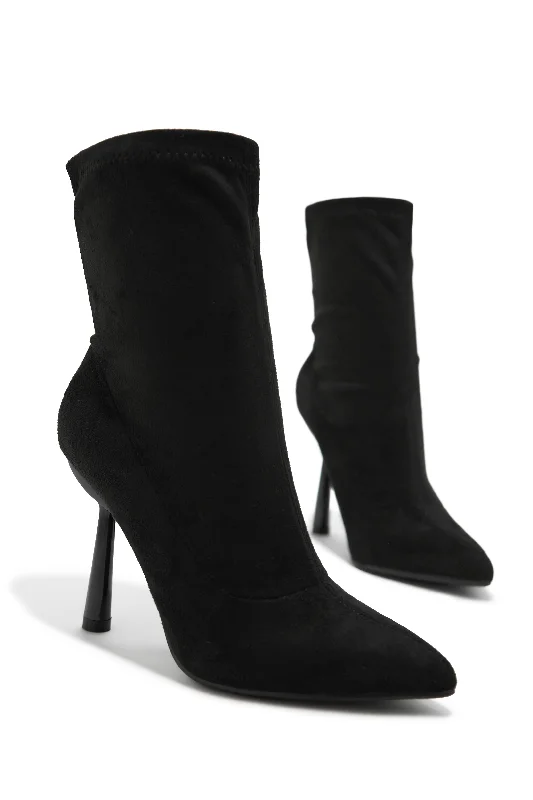 Trin Pointed Toe Ankle Boots - Black Neon - Accent Sneaker Look  