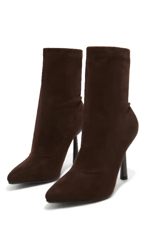 Trin Pointed Toe Ankle Boots - Brown Patchwork Shoe Aesthetic  