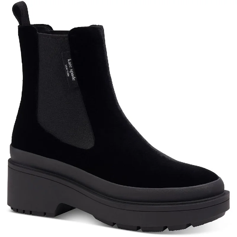Winnie  Womens Lug Sole Leather Chelsea Boots Casual Loafer Style          