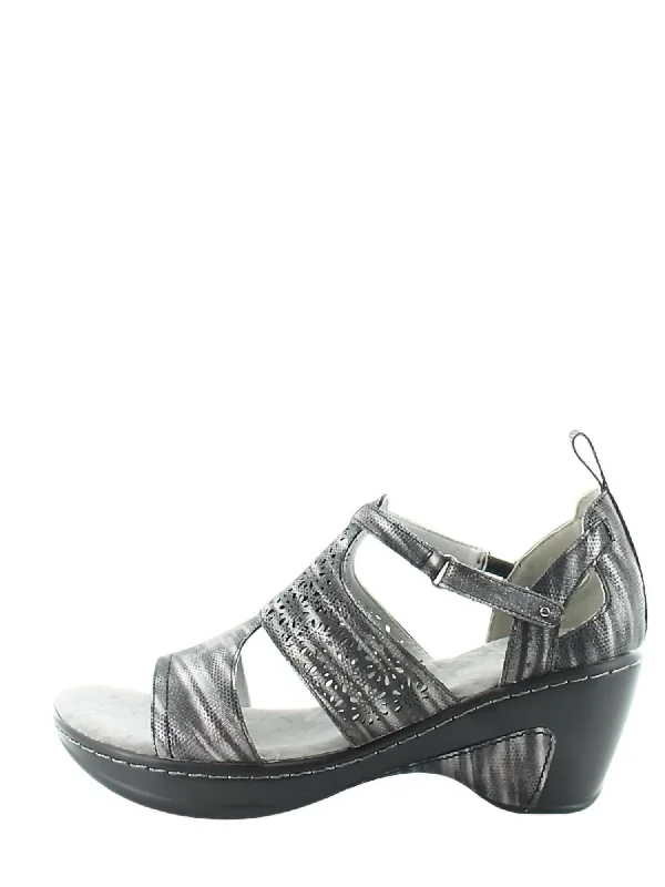 Women Bonita Heeled Sandals In Black Shimmer Aesthetic  