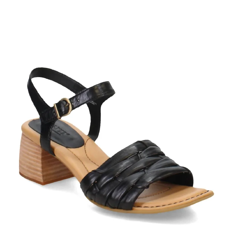 Women Shonie Sandal In Black Monochromatic Shoe Look  