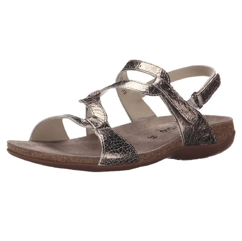 Women's Adelie Sandal In Titanium Memory - Foam Slipper Look  