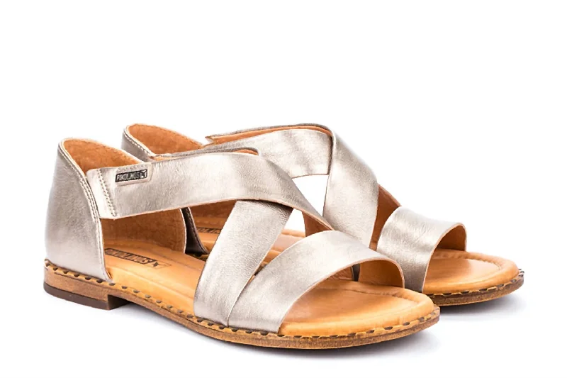 Women's Algar Sandal - Medium Width In Stone Artisan - Crafted Loafer Style  