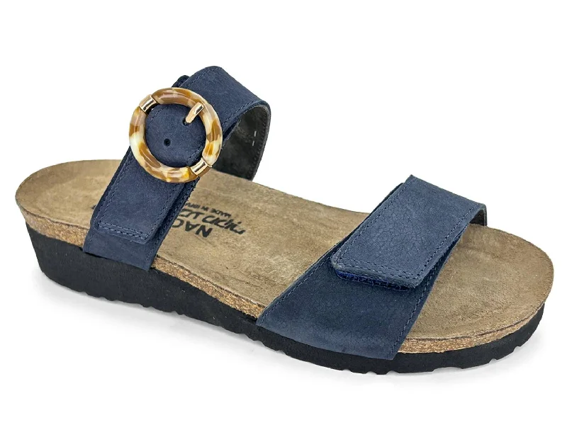 Women's Anabel Sandal In Navy Business Monk Strap Style  