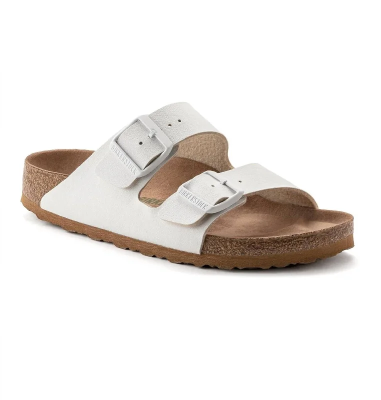 Women's Arizona Sandal - Narrow Width In White Beaded Moccasin Design 