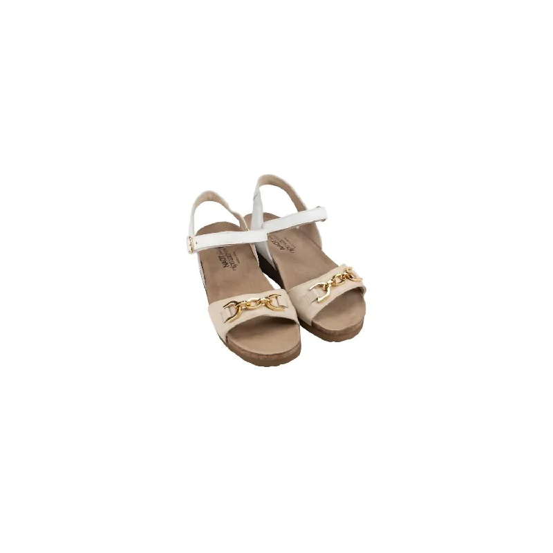 Women's Aubrey Sandals In Ivory/white Vintage Oxford Appeal 