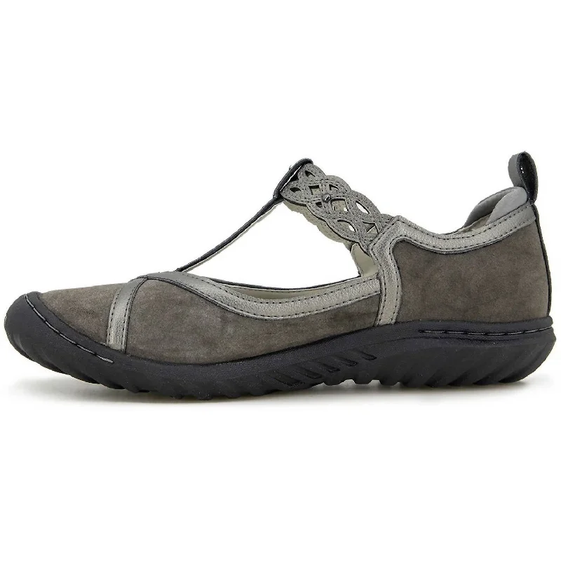 Women's Buttercup Flat Shoes In Grey/grey Combat - Inspired Military Boot Look  