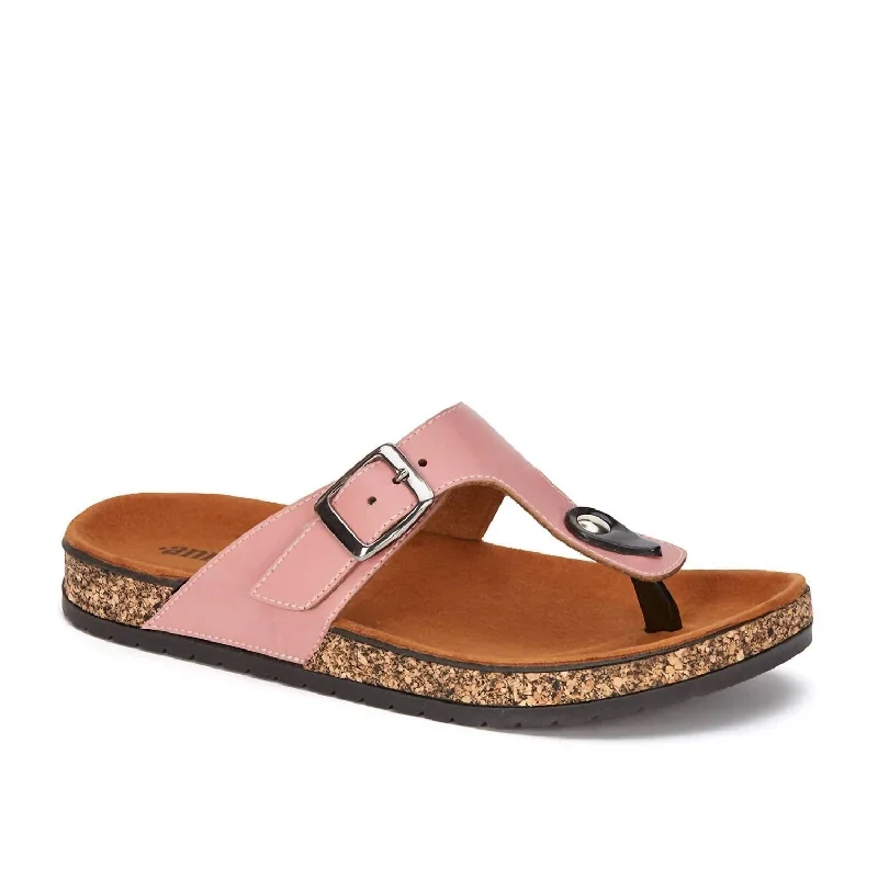 Women's Casual Flip Flops With Comfort Insole In Pink Minimalist Sneaker Style  