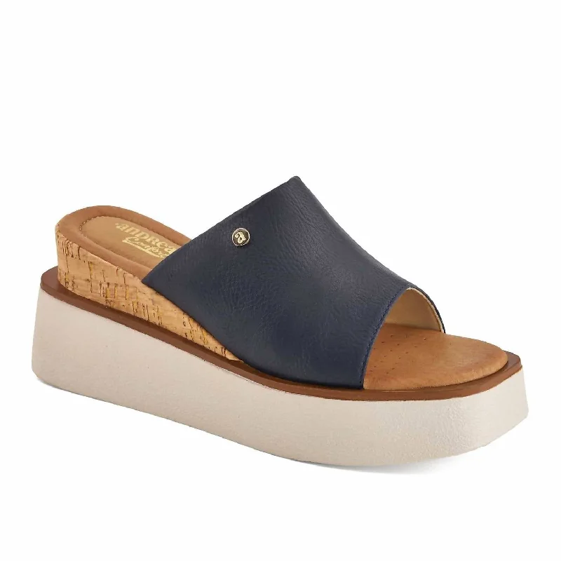 Women's Casual Wedge Platform Sandals In Navy Quick - Dry Hiking Shoe Style   