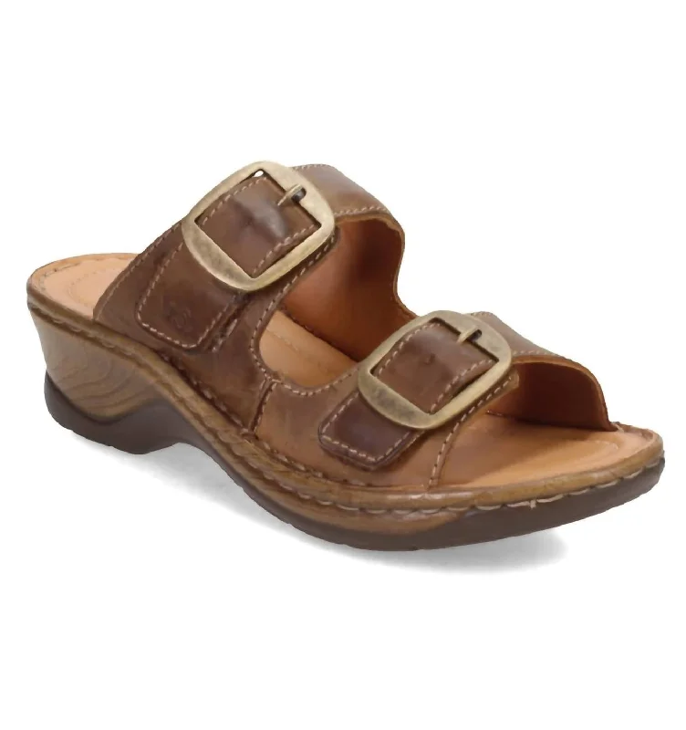 Women's Catalonia 76 Sandal In Brandi Capri Business Monk Strap Style  