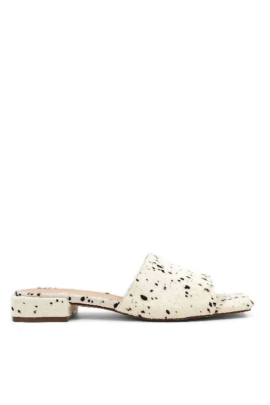 Women's Claudia Sandals In White Fur Retro Basketball Sneaker Design  