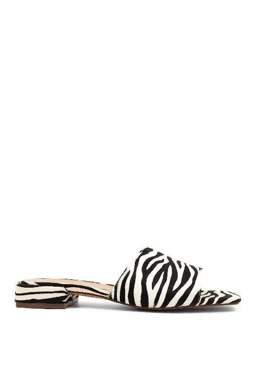 Women's Claudia Sandals In Zebra Art Deco - Inspired Shoe Look  