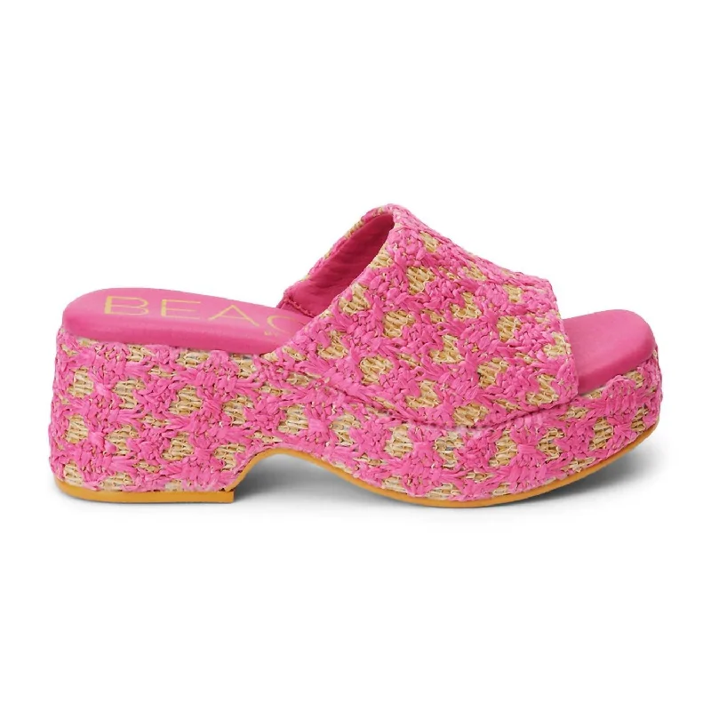 Women's Cruz Platform In Hot Pink Patchwork Shoe Aesthetic  