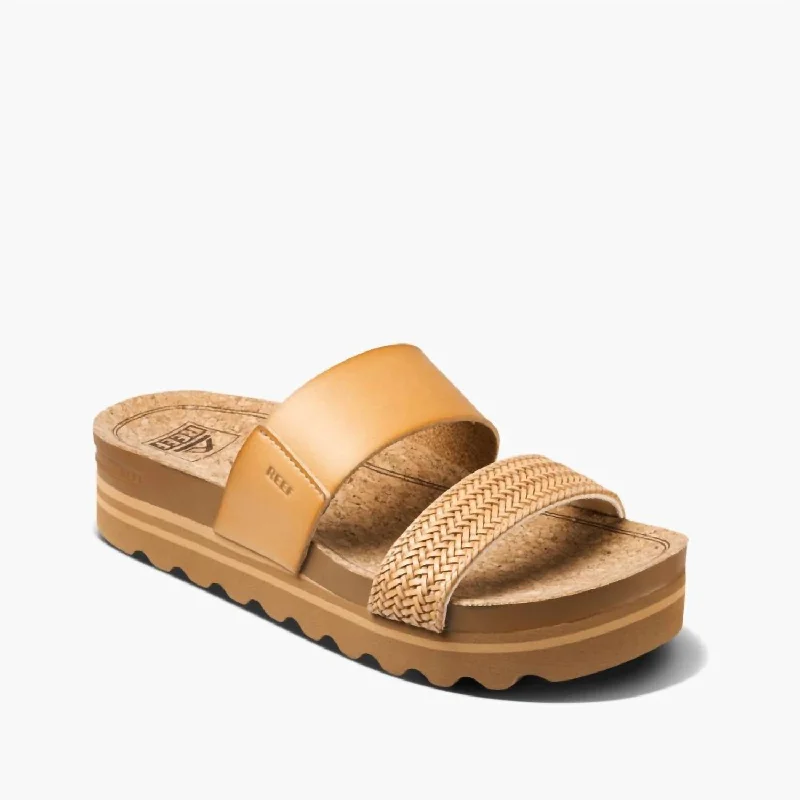 Women's Cushion Vista Hi Sandal In Natural Braid Victorian - Era Boot Style  