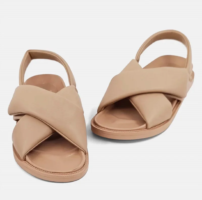 Women's Delta Sandal In Nude Memory - Foam Slipper Look  