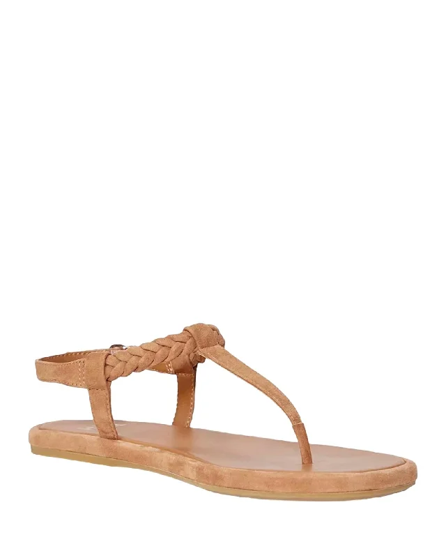 Women's Drew Suede Sandal In Tofffee Retro Plimsoll Style  