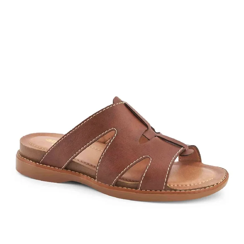 Women's Fisherman Low Wedge Sandal In Brown Aesthetic  
