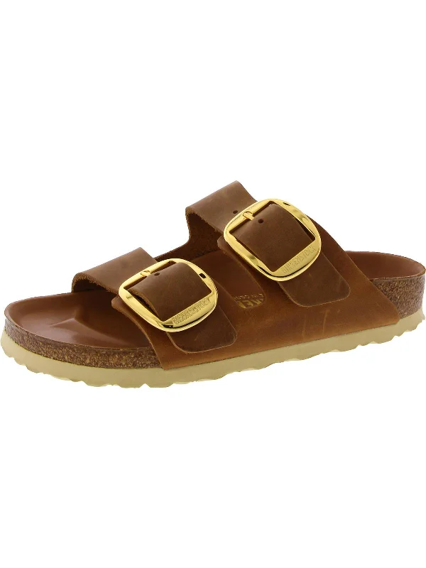 Womens Footbed Buckle Slide Sandals Minimalist Sneaker Style  