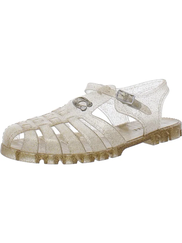 Womens Glitter Jelly Sandals Waterproof Hiking Boot Design  