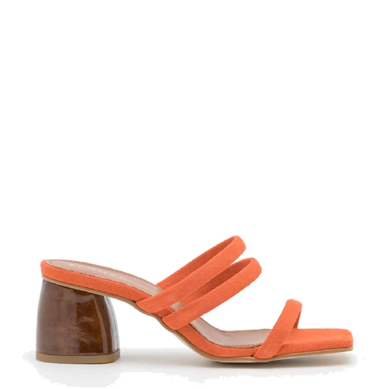 Women's Indiana Sandals In Pomelo Orange Camouflage Print Boot Style  