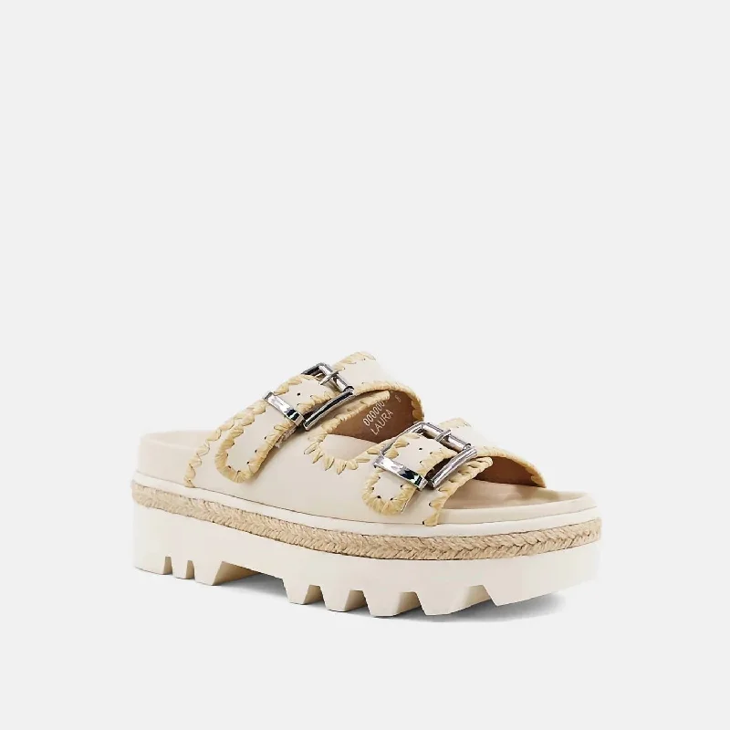 Women's Laura Sandal In Bone Ivy League Loafer Look 