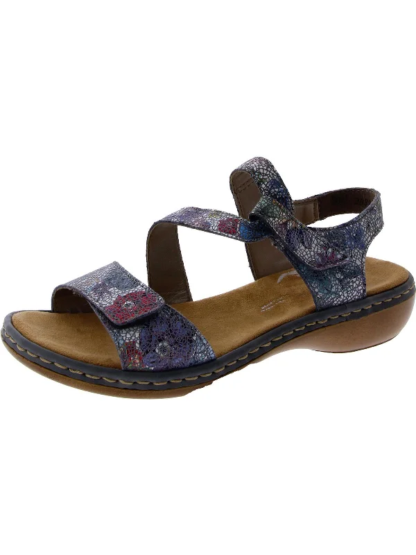 Womens Leather Adjustable Slingback Sandals Performance Running Sneaker Look  