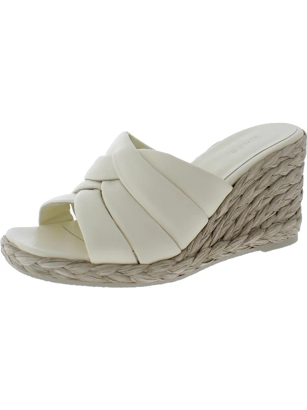 Womens Leather Mule Sandals Business Monk Strap Style  
