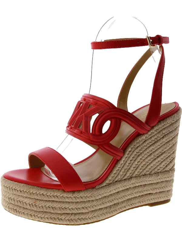 Womens Leather Platform Espadrilles Business Monk Strap Style  