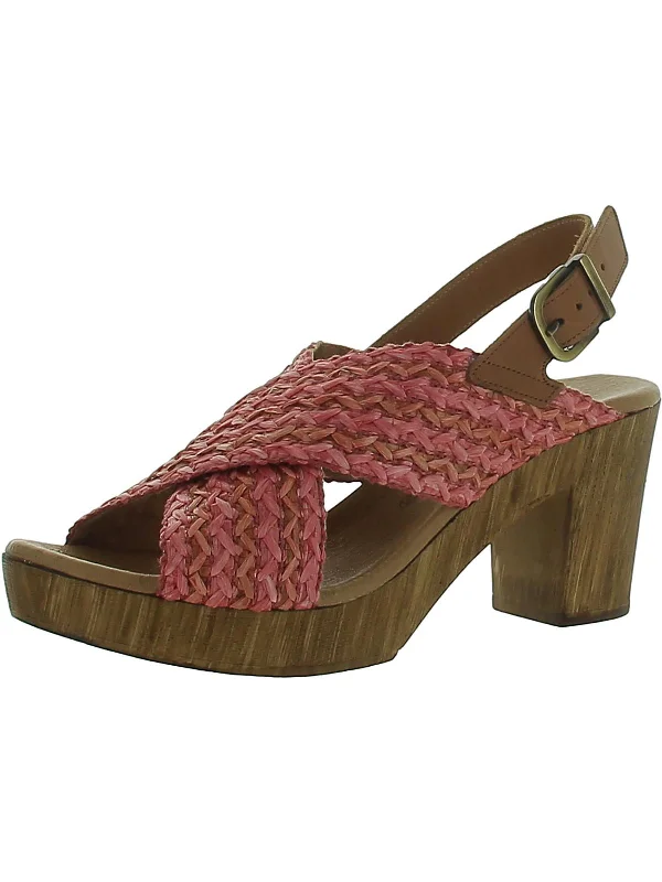 Womens Leather Woven Heels Retro Basketball Sneaker Design  