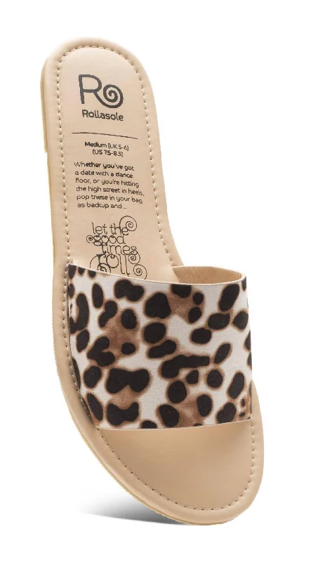 Women's Leopard Sandals In Brown Patchwork Shoe Aesthetic  