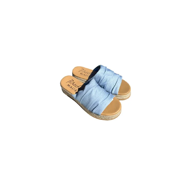 Women's Marshlo Rope Platform Sandals In Denim Business Monk Strap Style  