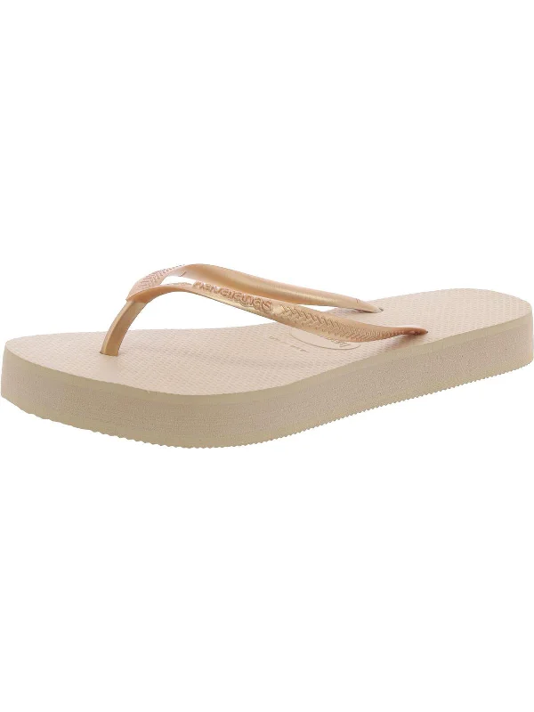 Womens Open Toe Slip On Thong Sandals Loose - Fit Slipper Style  