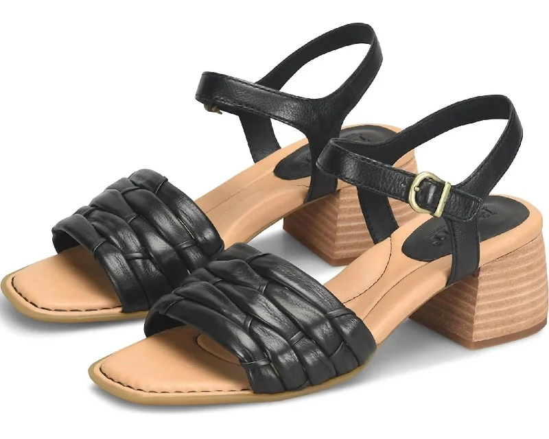 Women's Shonie Sandal In Black Waterproof Hiking Boot Design  