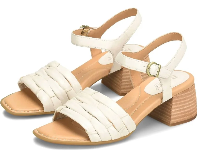 Women's Shonie Sandals In White Tassel Driving Shoe Look 