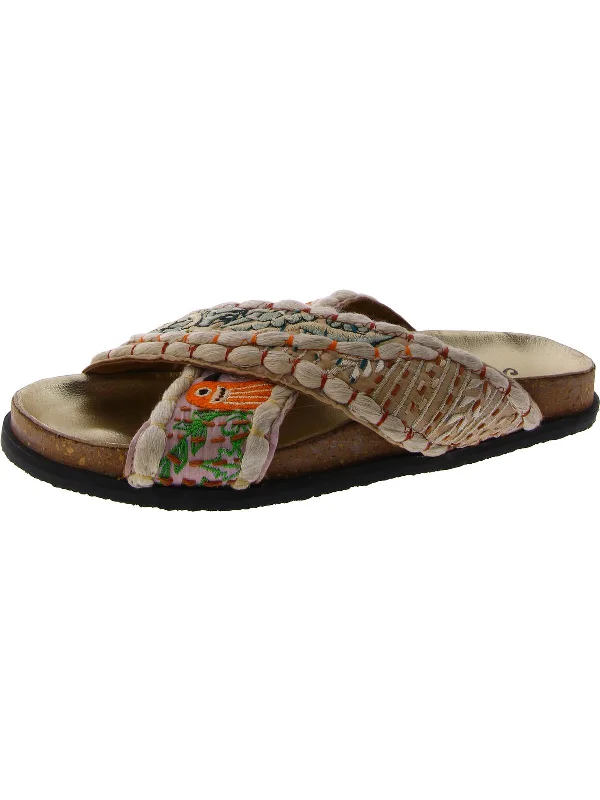 Womens Slip-On Casual Slide Sandals Ivy League - Inspired Derby Look 