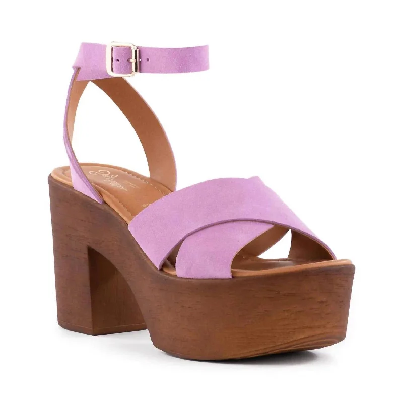 Women's Sweetener Sandal In Orchid Strap - Up Sandal Resort Style  