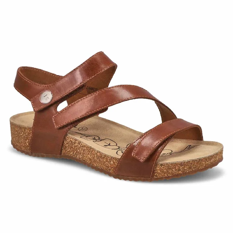 Women's Tonga 25 Sandal In Camel Upcycled Shoe Look  