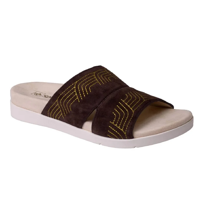 Women's Twilight Ellie Sandal In Roast Gold Vintage Oxford Appeal 