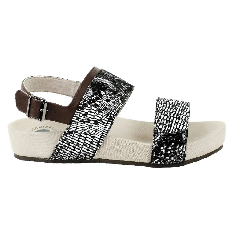 Women's Up Swell Sandal In White Lizard Inflatable Shoe Look 