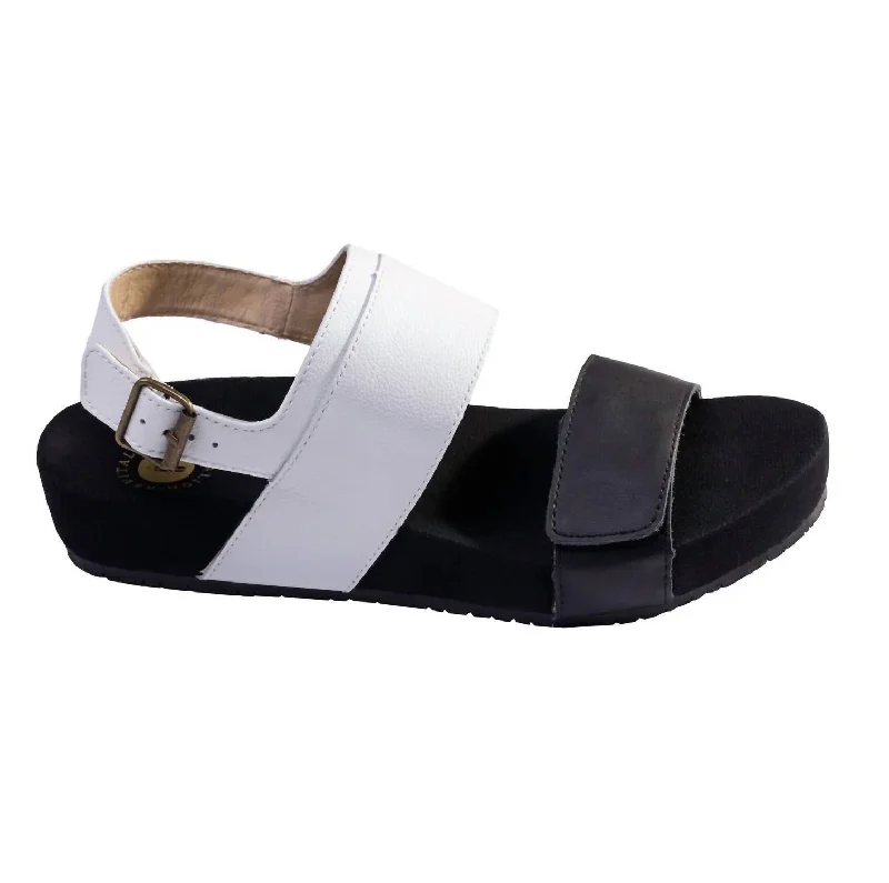 Women's Up Swell Sandal In White Athleisure Derby Style  