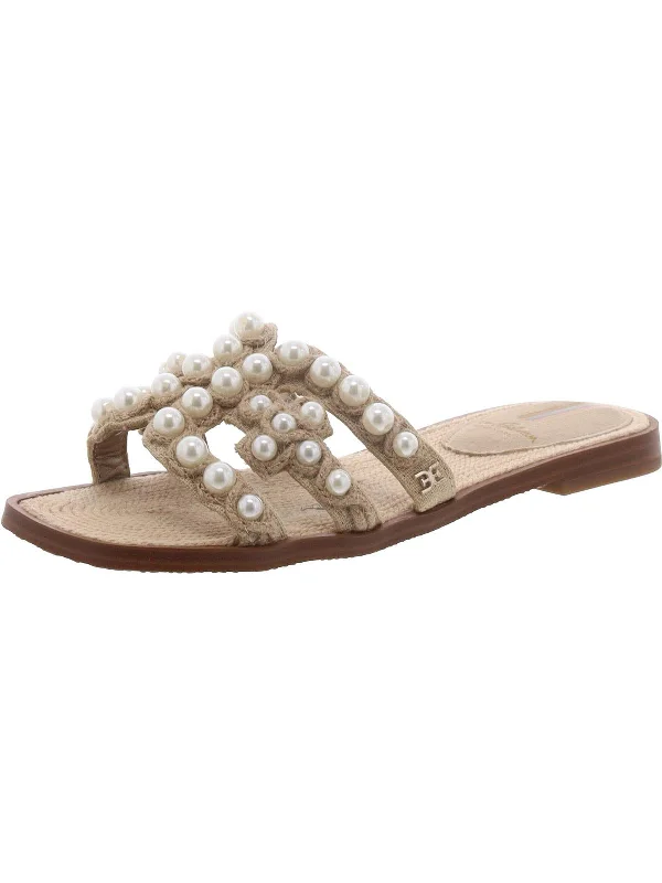 Womens Woven Round toe Flatform Sandals Quilted Shoe Design  